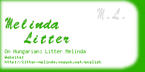 melinda litter business card